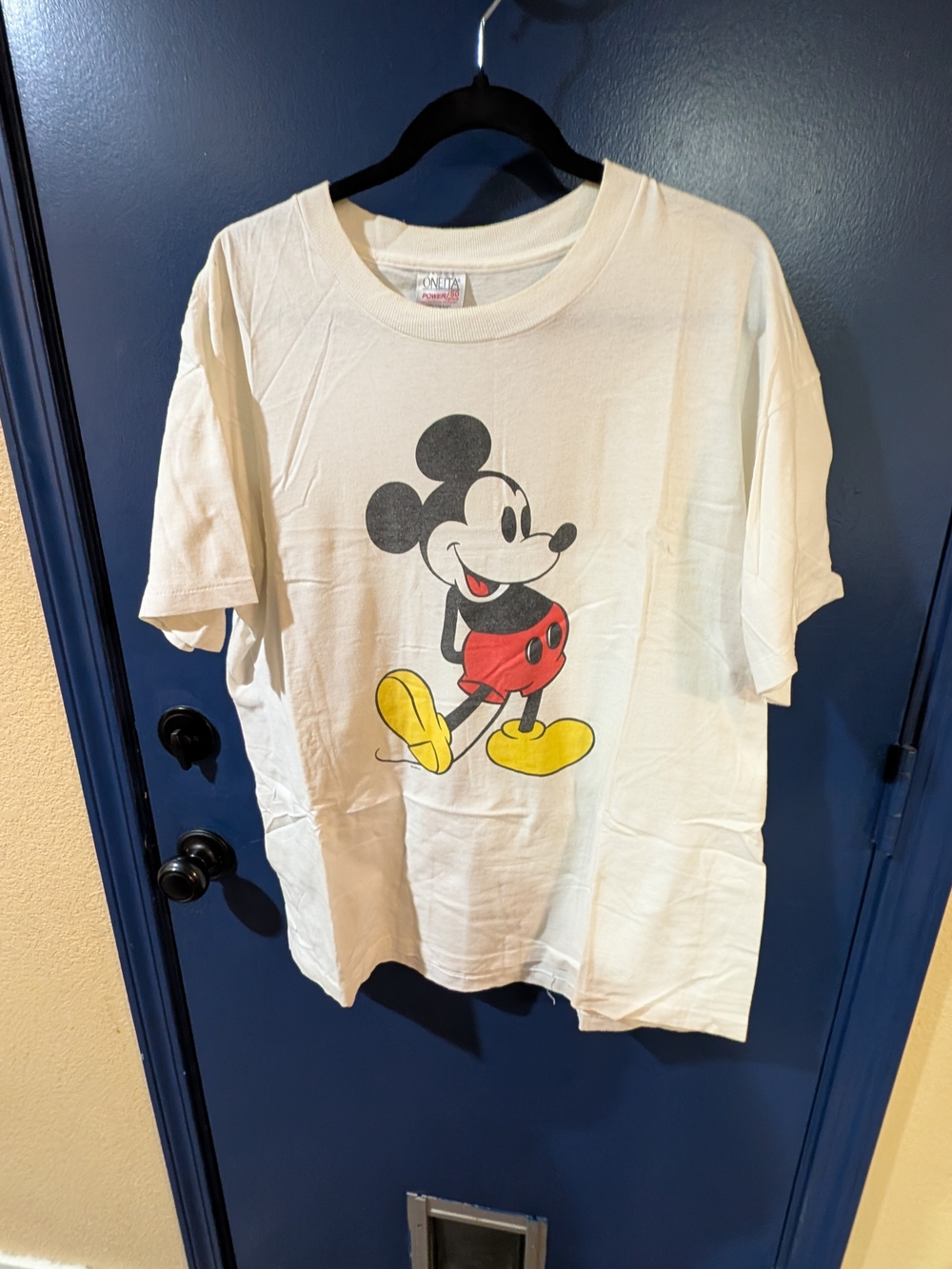 Vintage Mickey Mouse T Shirt Oneita Power 50 XL Disney Graphic 90s Y2K